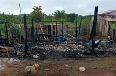 Corpo carbonizado  encontrado aps incndio em residncia na zona rural