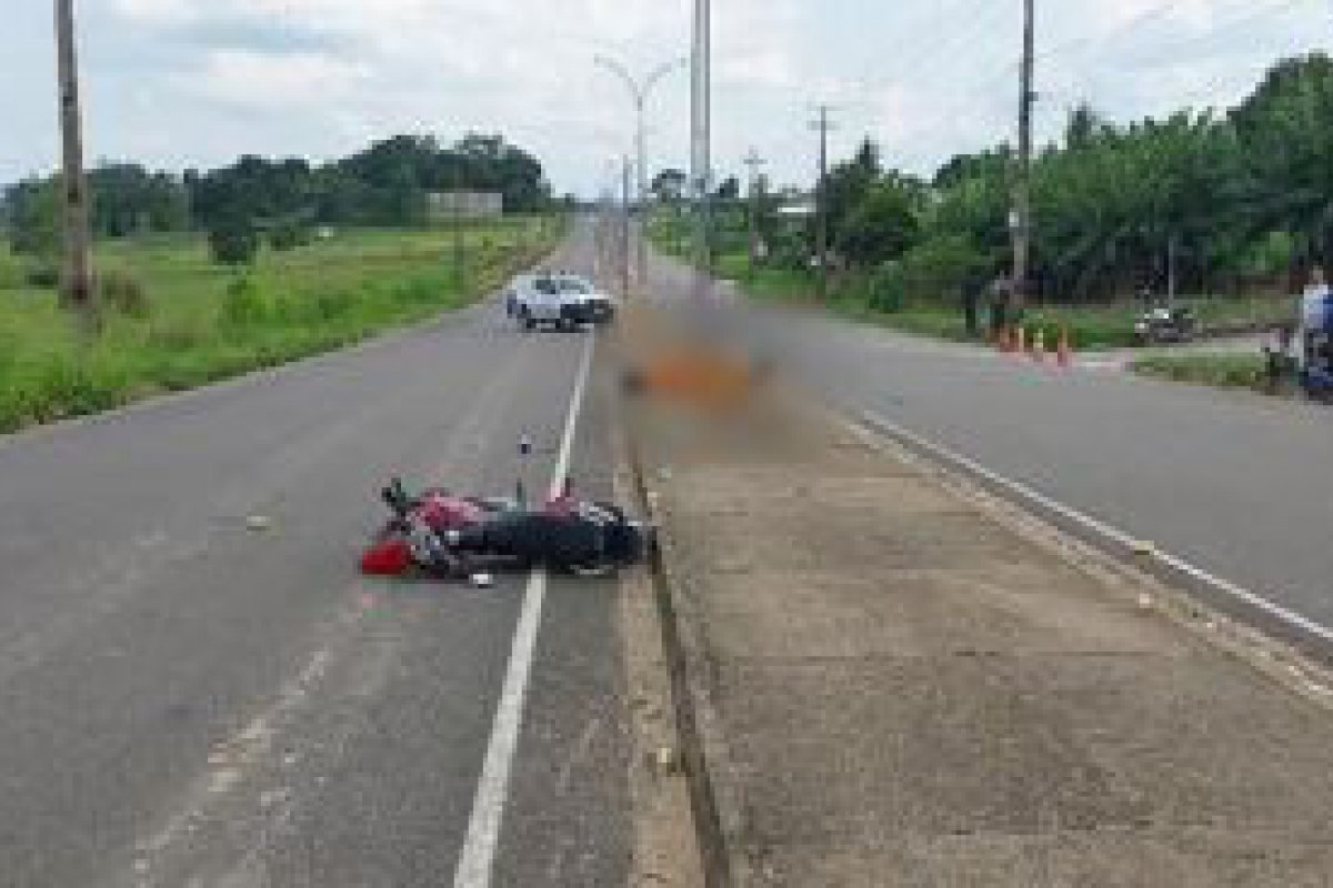 Motociclista morre e esposa fica ferida em acidente na RO 473 em Urup
