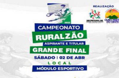 Grande final do Campeonato Ruralzão de Ouro Preto do Oeste acontece neste sábado (02/04)